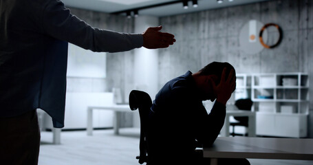 Stressed Doctor Confronted by Angry Boss