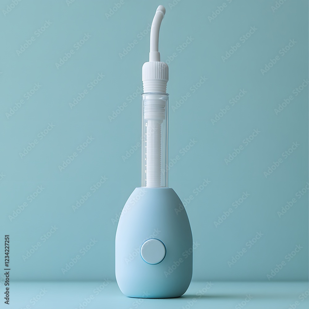 Poster sterile surgical suction unit isolated on a minimalist background used for removing fluids during su