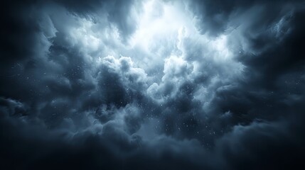 Obraz premium Dark Stormy Night Sky with Bright Light