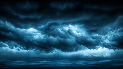 Obraz premium Dark Stormy Ocean Landscape
