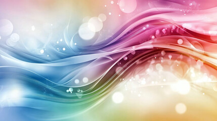 Abstract background design featuring colorful waves in dynamic flowing patterns and shapes