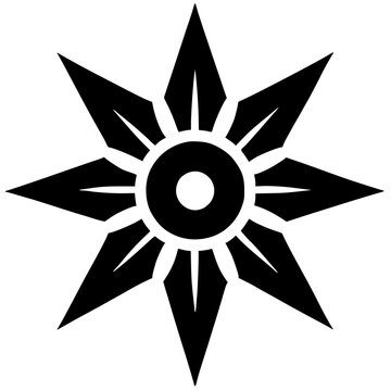 Ninja suriken silhouette