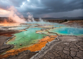 A geothermal area in Ethiopia with otherworldly colors