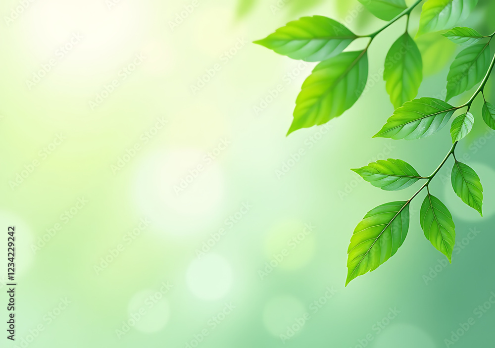 Poster green leaves create vibrant vector design adds texture various digital graphics designs