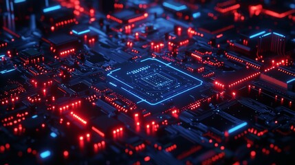 Obraz premium Exploring the Intricacies of Circuit Boards