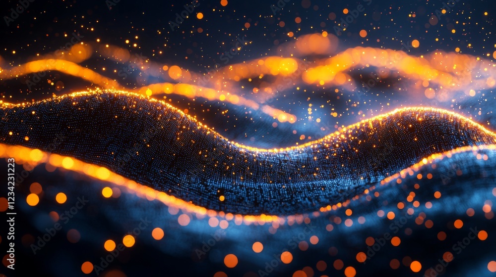 Poster dynamic waves of light and color