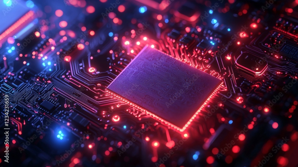 Poster exploring the intricacies of computer chip technology