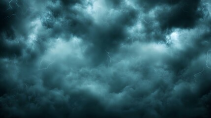 Fototapeta premium Dark Teal Storm Clouds at Night