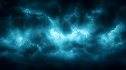 Obraz premium Dark Teal Storm Clouds at Night