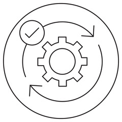 Automation Icon, Revolutionizing Efficiency The Power of Automation, The Future of Work How Automation Transforms Industries, vector