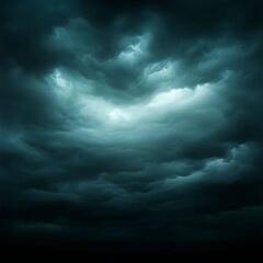 Obraz premium Dark Teal Storm Cloudscape