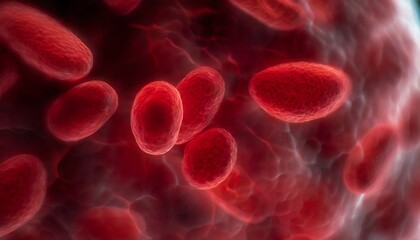 3D Red blood cells in depth in human body
