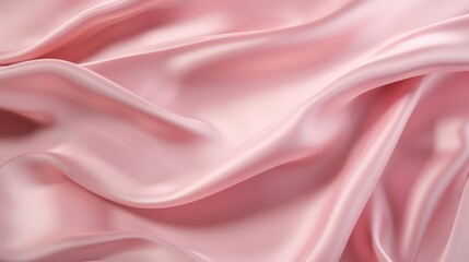 Obraz premium Soft Pink Fabric Texture Background Ideal for Fashion, Weddings, Textile Design, and Elegant Projects with Smooth Satin Appearance and Subtle Gloss