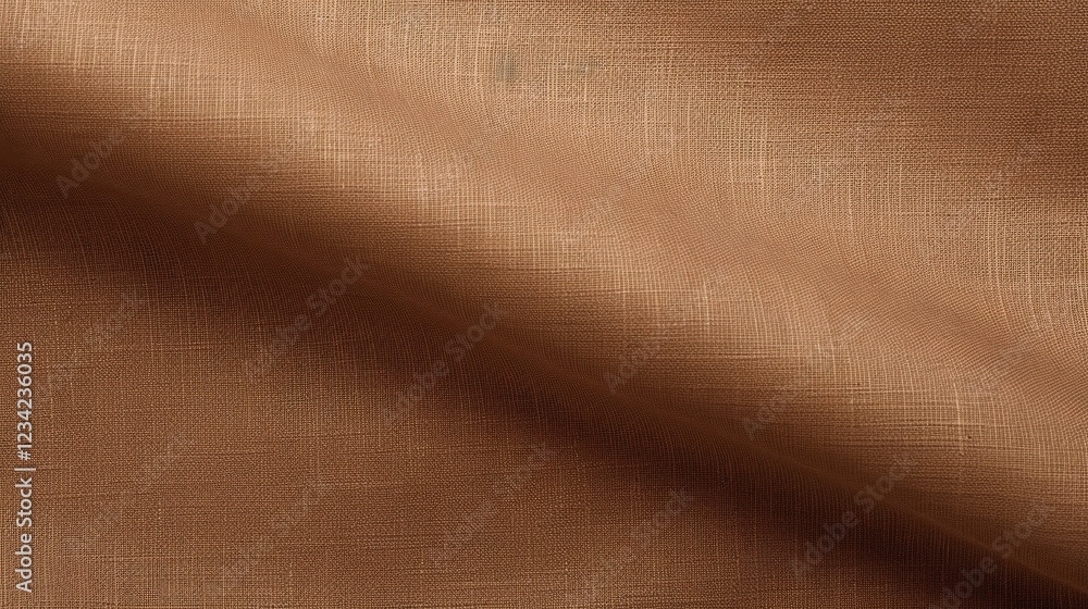 Poster elegant brown linen fabric with soft texture perfect for backgrounds and textile design, ideal for f