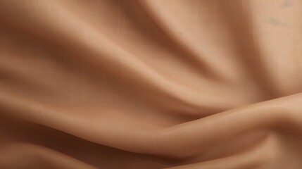 Fototapeta premium Soft Brown Linen Fabric Background for Textiles, Design Projects, and Crafting with Elegant Drapery and Subtle Texture