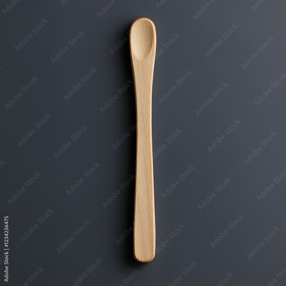 Poster tongue depressor isolated on a minimalist background wooden and straight with clean lines showing it