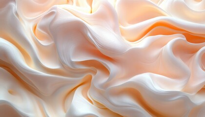 Obraz premium Gentle Peach Abstract Background, Light and Airy Silk Texture Pattern, Elegant Design for Branding