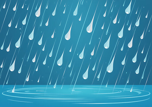 rain vector pattern rainy scene illustration water lines liquid drops simple flat