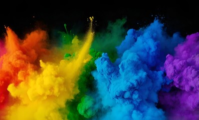 Experience a vibrant color explosion in this captivating abstract art piece that evokes emotions