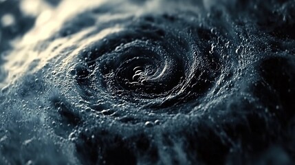 Fototapeta premium A close-up of water swirling in the center, creating an illusion that it is forming a spiral or vortex.