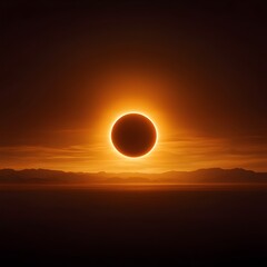 Obraz premium Digital Pixel Art of a Total Solar