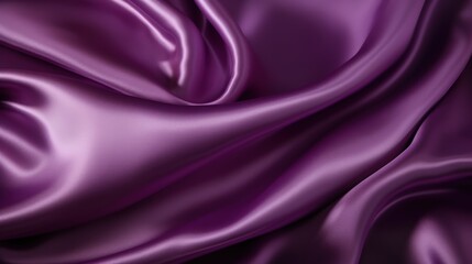 Obraz premium Rich Purple Satin Fabric Texture with a Glossy Finish Showcasing Luxurious Drapery and Flowing Material for Elegant Designs