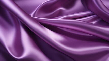 Fototapeta premium Rich Purple Satin Fabric Texture with Glossy Finish and Soft Draping, Ideal for Backgrounds and Elegant Visuals in Various Creative Projects