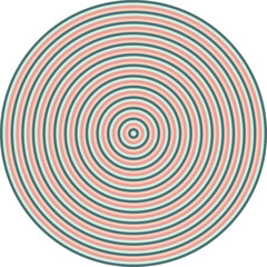 Visual effect created by circles getting progressively smaller
