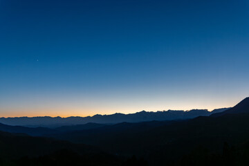 大望峠の夕空