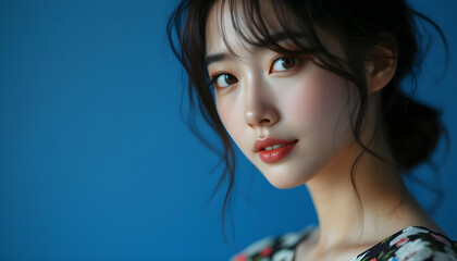 Fototapeta premium ファンタジーストーリー（ウルトラブルーの色彩を纏った女性）