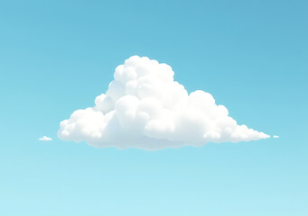 white cloud floats serene blue sky backdrop clear