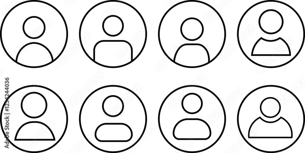 Fototapete user profile icon set. user icon in flat style .user profile or login buttons user profile login ico