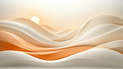 Seaside inspired abstract design featuring waves, sand dunes, and the horizon blended into a cohesive, artistic interpretation.