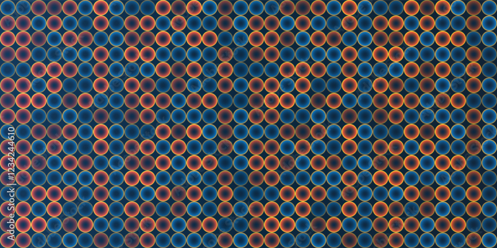 Poster abstract partially faded spotted pattern, small circular gradient shapes, spots of random sizes and 