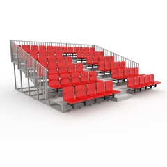 3d render Bleachers design element. Furniture