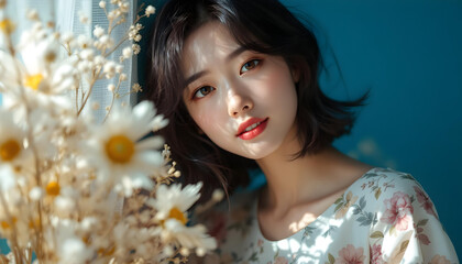 ファンタジーストーリー（ウルトラブルーの色彩を纏った女性）