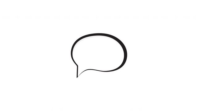 bubble speech animation. on transparent background. 4k Video	