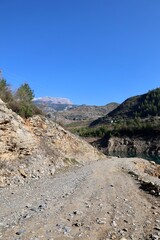 Turquoise mountain lake. High quality photo