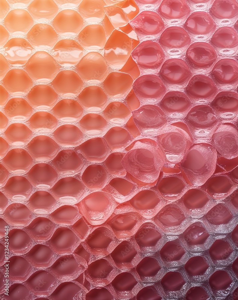 Poster warm peach fading into soft rose bubble wrap gradient texture background