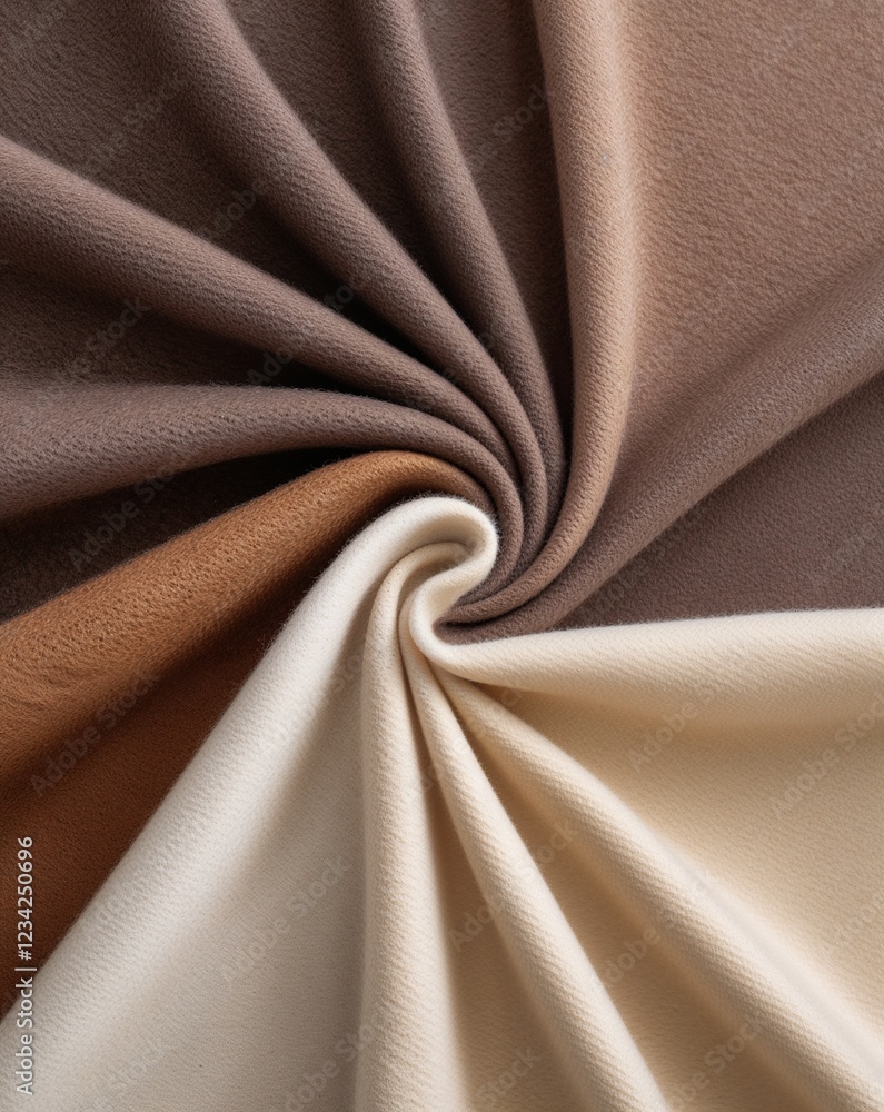 Poster a gentle fade from warm taupe to ivory soft wool fabric gradient texture background