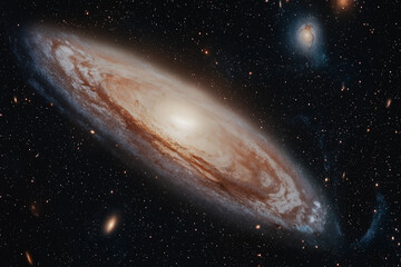 Fototapeta premium Cosmic Swirl: A Celestial Tapestry of Stars and Galaxies