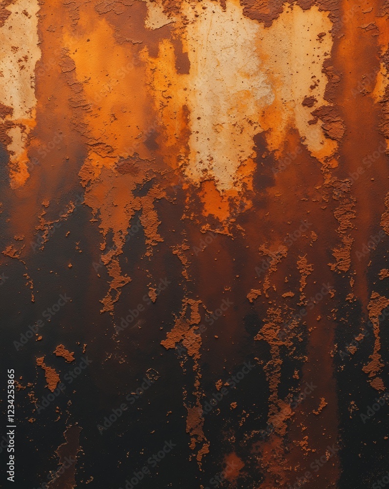 Poster a smooth transition from amber to dark tan grunge rust gradient texture background