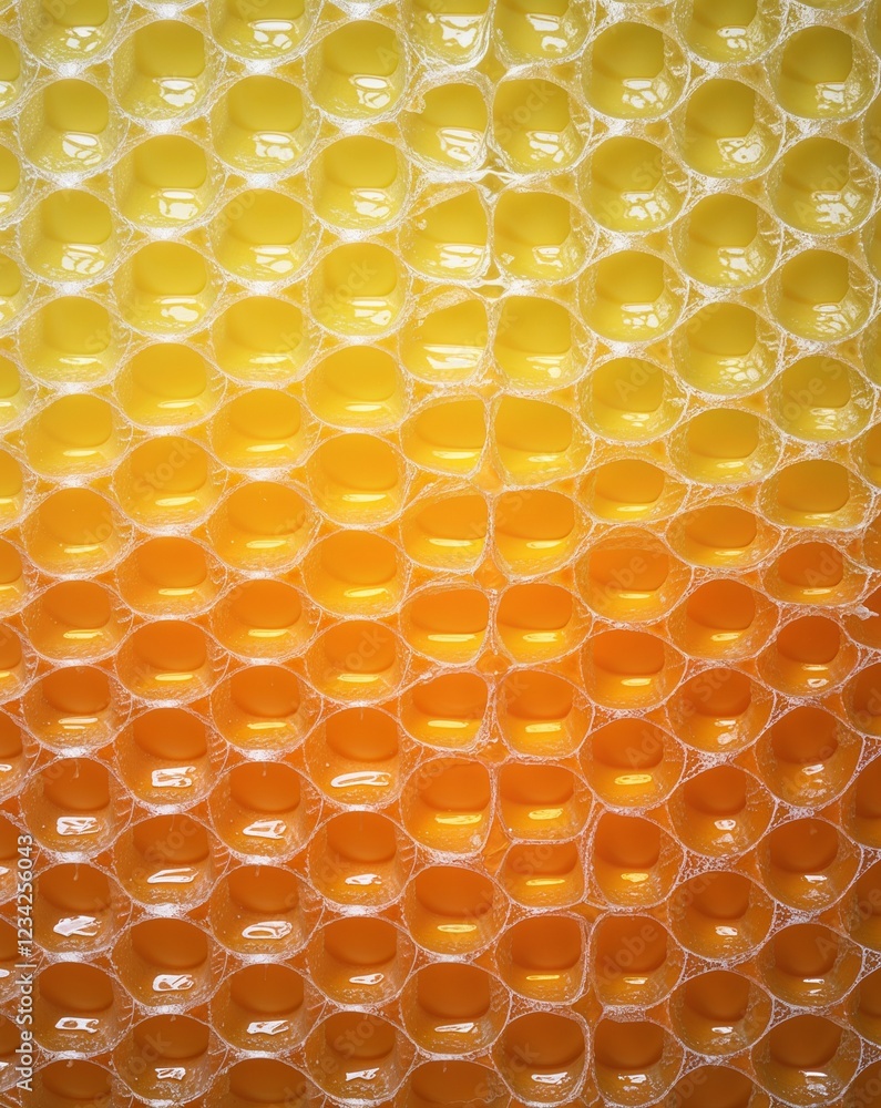 Poster bright yellow transitioning into light orange bubble wrap gradient texture background