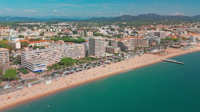 Aerial view of the Saint-Raphael resort town on the French Riviera, France
