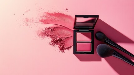 Professional Makeup Cheek blush pink tone palette and makeup brushes and tools,makeup eyeshadow palette in pink,red cherry shades,makeup set,Cosmetic products,sweet and cute tone eye shadows.