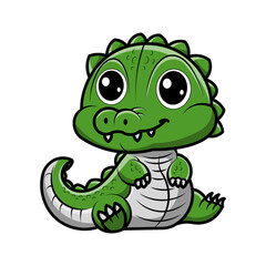 Fototapeta premium a illustration of cute crocodille