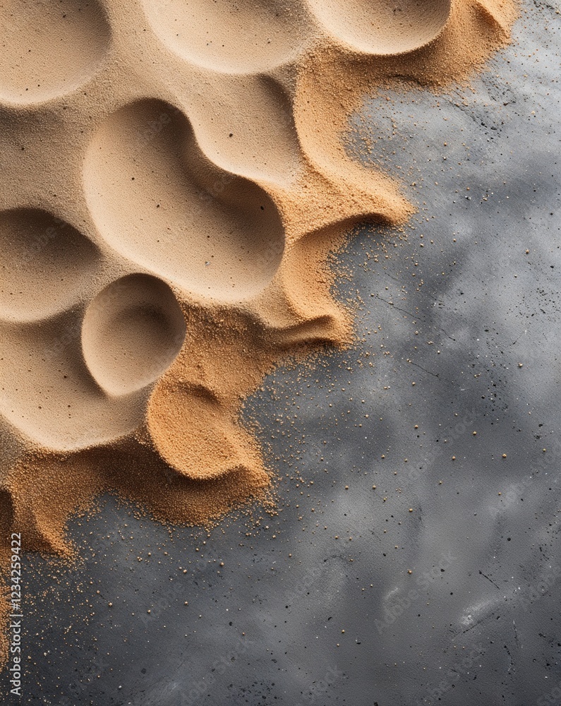 Aufkleber light sand merging into warm gray smooth concrete gradient texture background