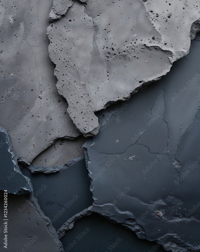 Poster muted gray merging into dark slate smooth concrete gradient texture background