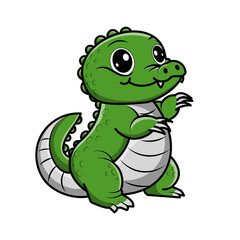 a illustration of cute crocodille