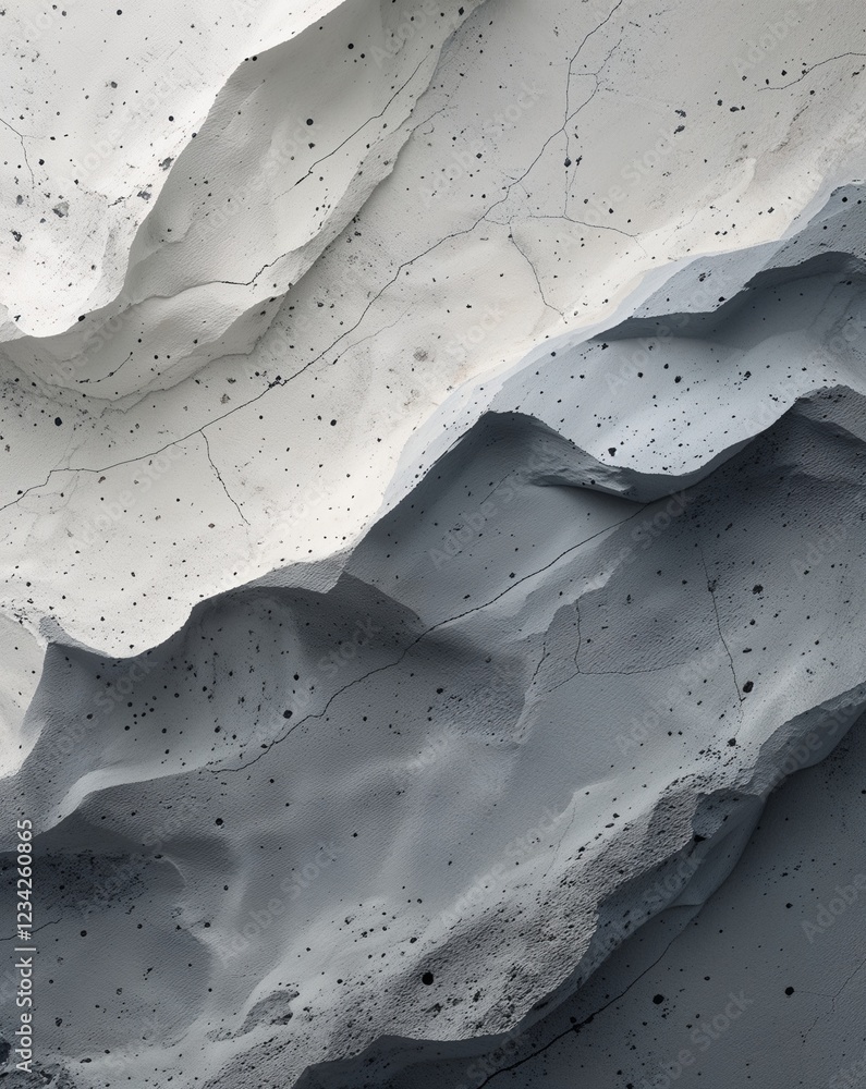 Aufkleber pale white transitioning into cool gray smooth concrete gradient texture background